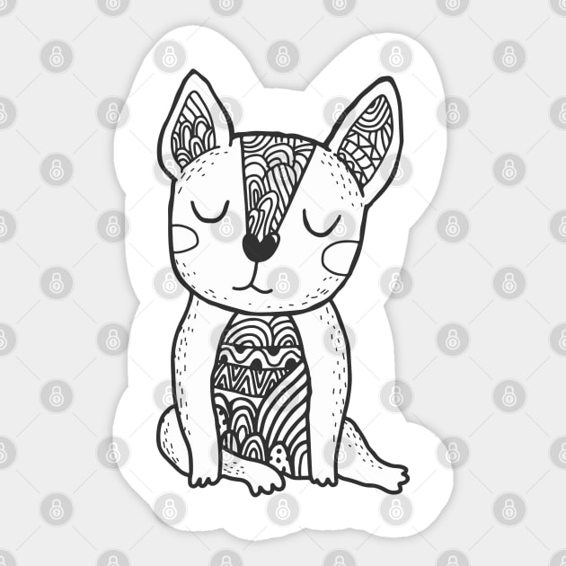 Doodle French bulldog Sticker by kostolom3000